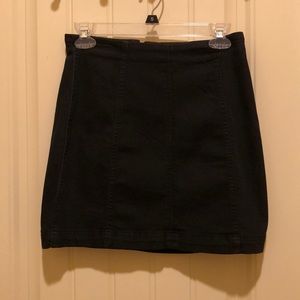 Free people | Black denim mini skirt